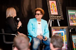 Internationally famous artists like Romero Britto often attend Park West training sessions to talk to classes about their artwork.